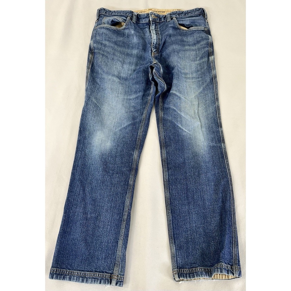 Duluth Trading Jeans Mens 40x32  (40x31) Blue Denim Flex‎ Ballroom Relaxed Fit
